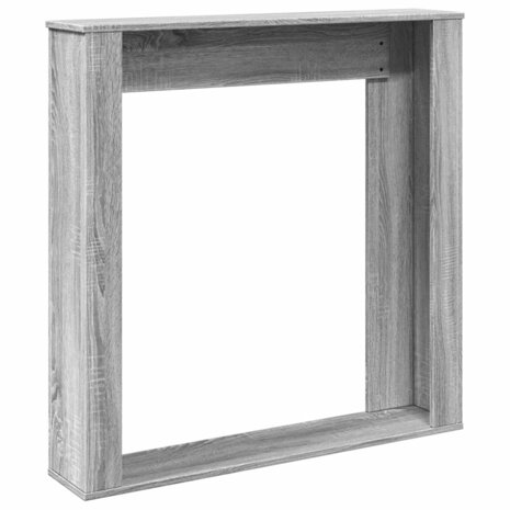 Haardombouw 100x20x100 cm bewerkt hout grijs sonoma eikenkleur 6