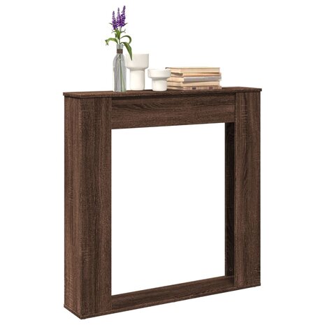 Haardombouw 100x20x100 cm bewerkt hout bruin eikenkleurig 1