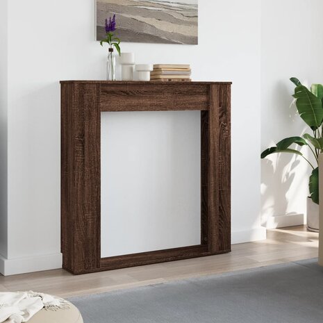 Haardombouw 100x20x100 cm bewerkt hout bruin eikenkleurig 3