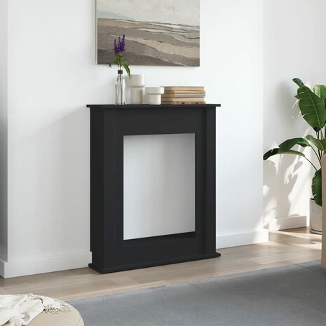 Haardombouw 75x20x87,5 cm bewerkt hout zwart 3