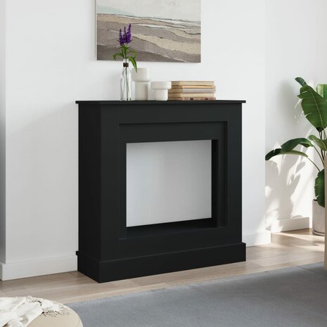 Haardombouw 90x30x90 cm bewerkt hout zwart 3