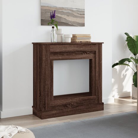 Haardombouw 90x30x90 cm bewerkt hout bruin eikenkleurig 3
