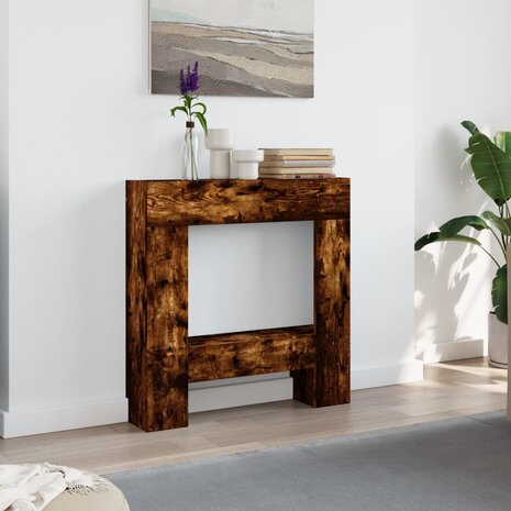Haardombouw 81x18x82 cm bewerkt hout gerookt eikenkleurig 3