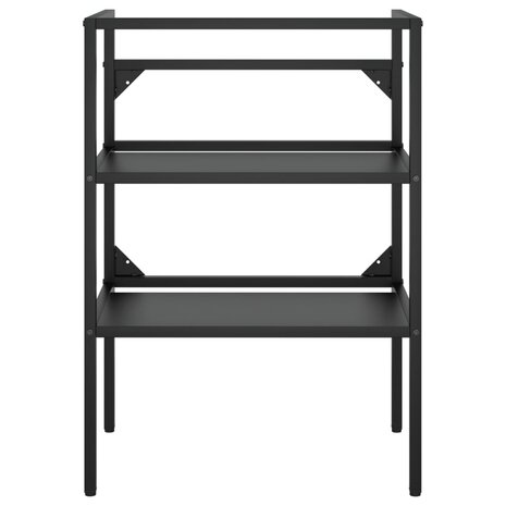 Wastafelframe met inbouwwastafel ijzer zwart 4