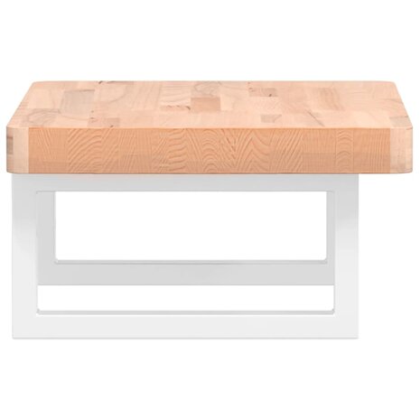 Badkamer wandschap staal en massief beukenhout 5