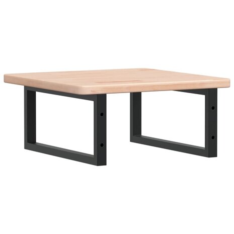 Badkamer wandschap staal en massief eikenhout 6