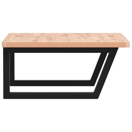 Badkamer wandschap staal en massief beukenhout 5