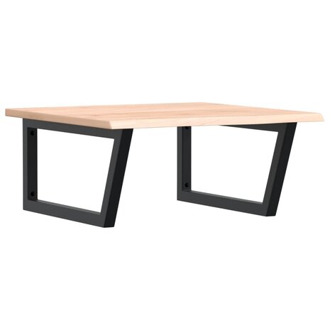 Badkamer wandschap staal en massief eikenhout 2