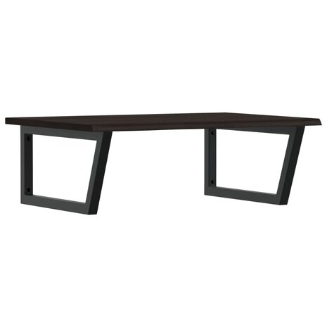 Badkamer wandschap staal en massief eikenhout 2