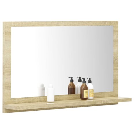 Badkamerspiegel 60x10,5x37 cm bewerkt hout sonoma eikenkleurig 4