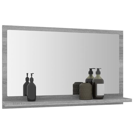 Badkamerspiegel 60x10,5x37 cm bewerkt hout grijs sonoma eiken 6