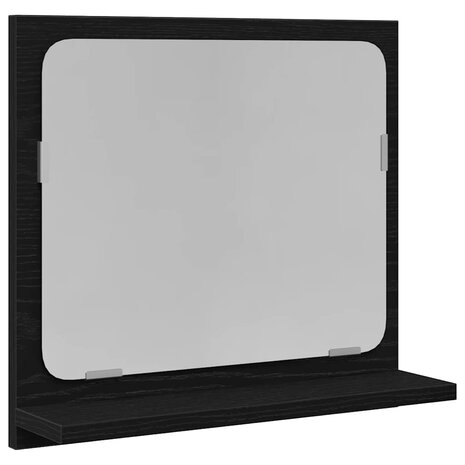 Badkamerspiegel Zwart Eiken 40x10,5x37 cm Bewerkt Hout 2