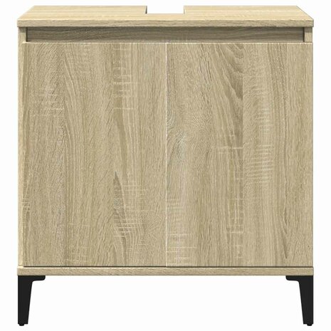 Wastafelkast 58x33x60 cm bewerkt hout sonoma eikenkleurig 4