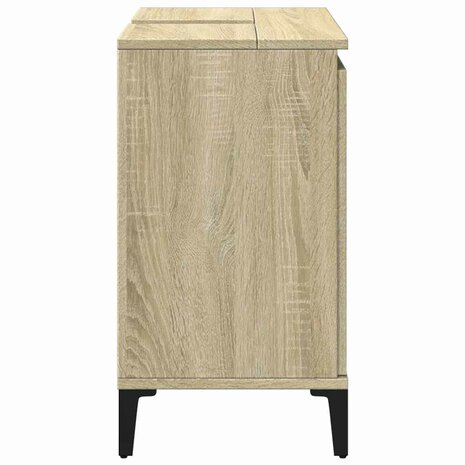 Wastafelkast 58x33x60 cm bewerkt hout sonoma eikenkleurig 5