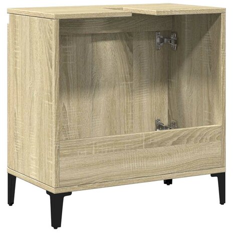 Wastafelkast 58x33x60 cm bewerkt hout sonoma eikenkleurig 6