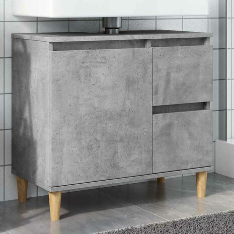 wastafelkast 65x33x60 cm bewerkt hout betongrijs 1