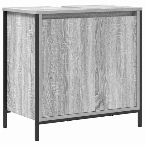 Badkamerkast wastafelkast 60x34,5x60 cm grijs sonoma 2