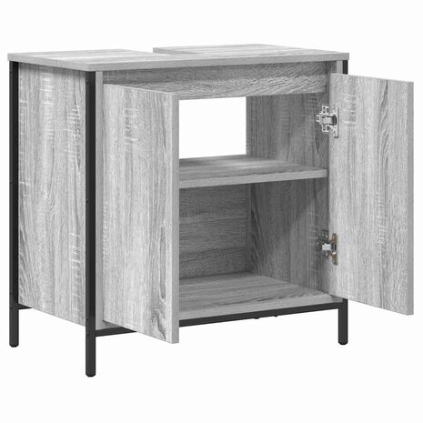 Badkamerkast wastafelkast 60x34,5x60 cm grijs sonoma 5