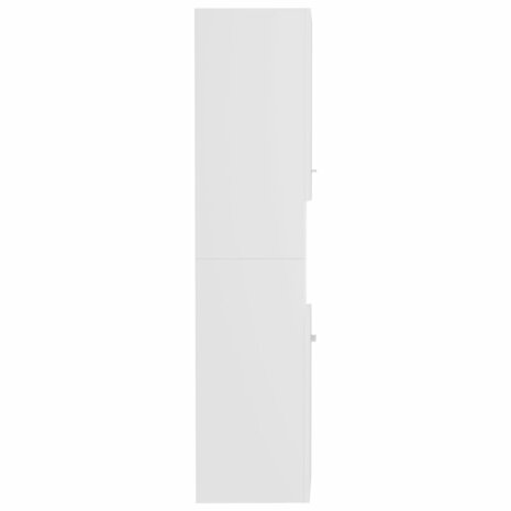 Badkamerkast 30x30x130 cm bewerkt hout wit 8