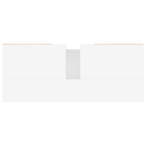 Badkamerkast 80x33x60 cm bewerkt hout wit 9