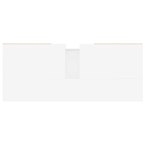 Badkamerkast 80x33x60 cm bewerkt hout hoogglans wit 9