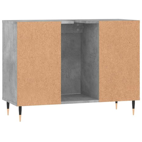 Badkamerkast 80x33x60 cm bewerkt hout betongrijs 8