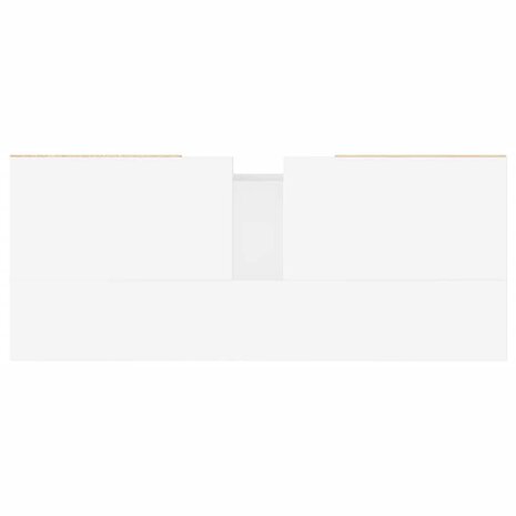 Badkamerkast 80x33x60 cm bewerkt hout hoogglans wit 9