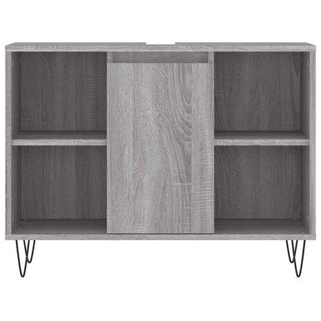 Badkamerkast 80x33x60 cm bewerkt hout grijs sonoma eikenkleurig 5