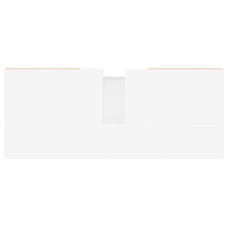 Badkamerkast 80x33x60 cm bewerkt hout hoogglans wit 9
