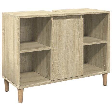 Badkamerkast 80x33x60 cm bewerkt hout sonoma eikenkleurig 2