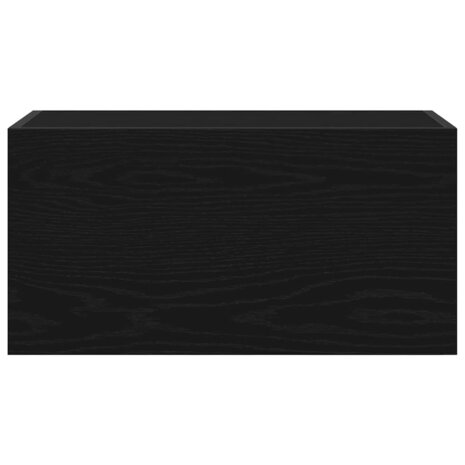 Badkamerwandkast 60x25x30 cm bewerkt hout zwart 6
