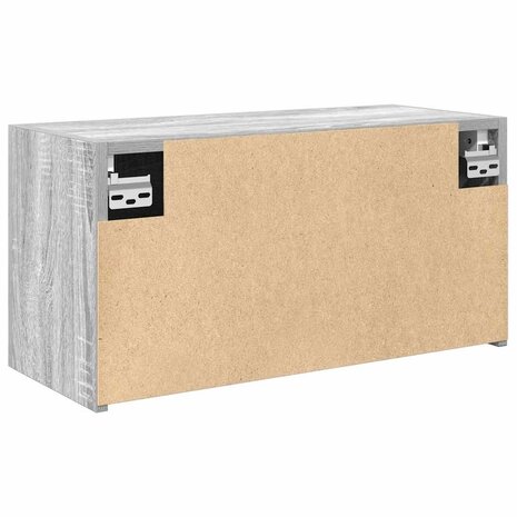 Badkamerwandkast 60x25x30 cm bewerkt hout grijs sonoma eiken 8