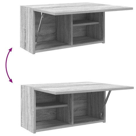 Badkamerwandkast 60x25x30 cm bewerkt hout grijs sonoma eiken 9