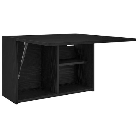 Badkamerwandkast 60x25x40 cm bewerkt hout zwart 5