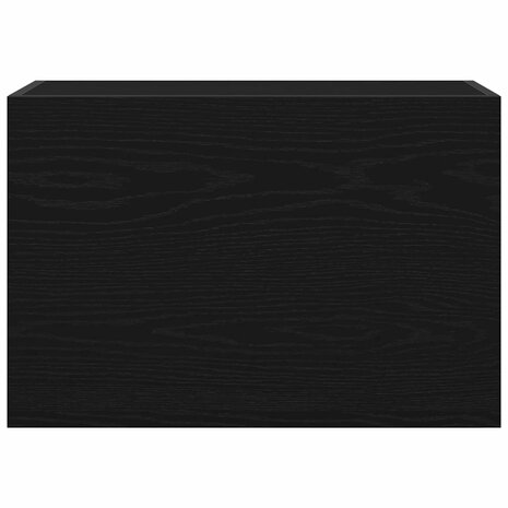 Badkamerwandkast 60x25x40 cm bewerkt hout zwart 6