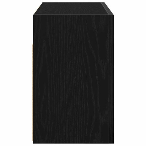 Badkamerwandkast 60x25x40 cm bewerkt hout zwart 7