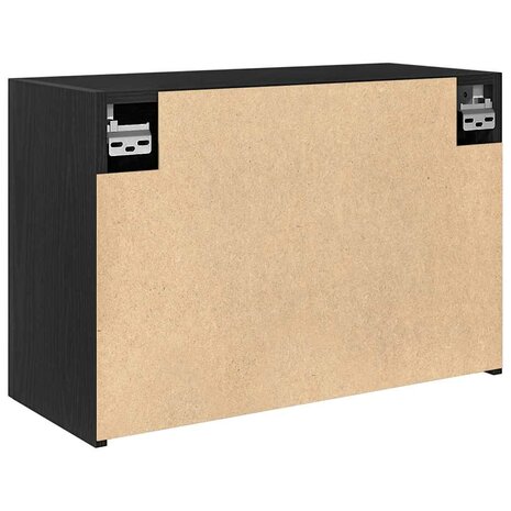 Badkamerwandkast 60x25x40 cm bewerkt hout zwart 8