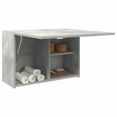 Badkamerwandkast 60x25x40 cm bewerkt hout betongrijs 4