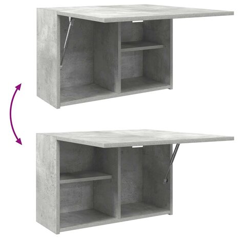Badkamerwandkast 60x25x40 cm bewerkt hout betongrijs 9