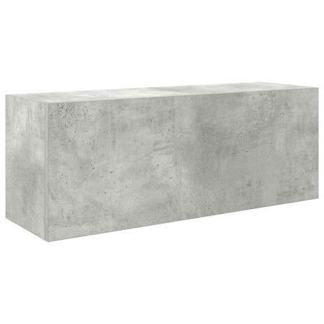Badkamerwandkast 80x25x30 cm bewerkt hout betongrijs 2