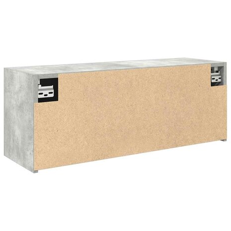 Badkamerwandkast 80x25x30 cm bewerkt hout betongrijs 8