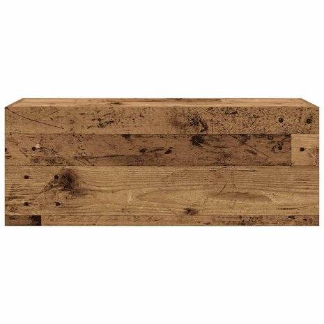 Badkamerwandkast 80x25x30 cm bewerkt hout oud houtkleurig 5