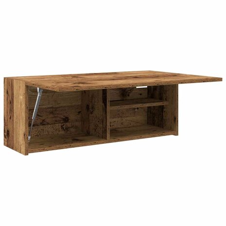Badkamerwandkast 80x25x30 cm bewerkt hout oud houtkleurig 6