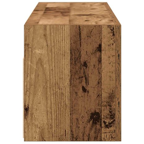 Badkamerwandkast 80x25x30 cm bewerkt hout oud houtkleurig 7