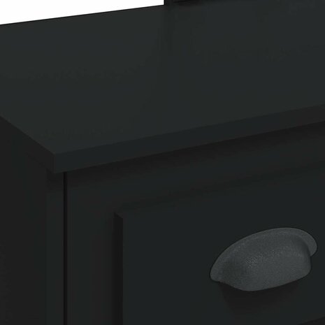 Kaptafel met LED-verlichting 90x42x132,5 cm zwart 8