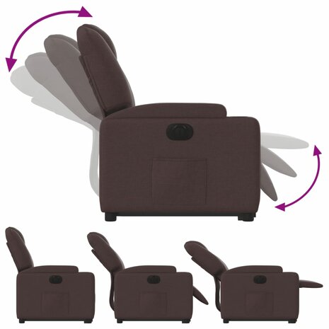 Sta-op-stoel elektrisch stof donkerbruin 7