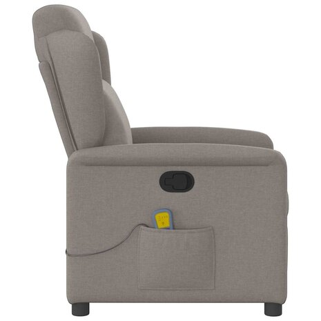Massagestoel verstelbaar stof taupe 4