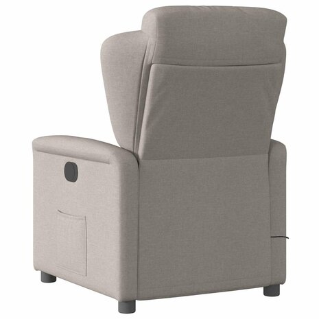 Massagestoel verstelbaar stof taupe 5