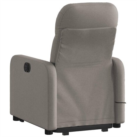 Sta-op-massagestoel verstelbaar stof taupe 5