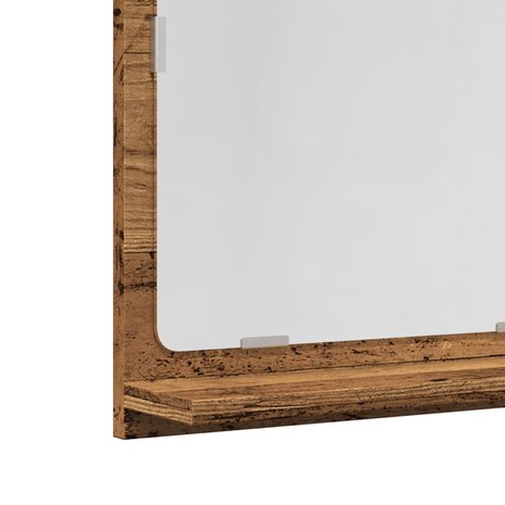 Badkamerspiegelkast 60x11x37 cm bewerkt hout oud houtkleurig 7